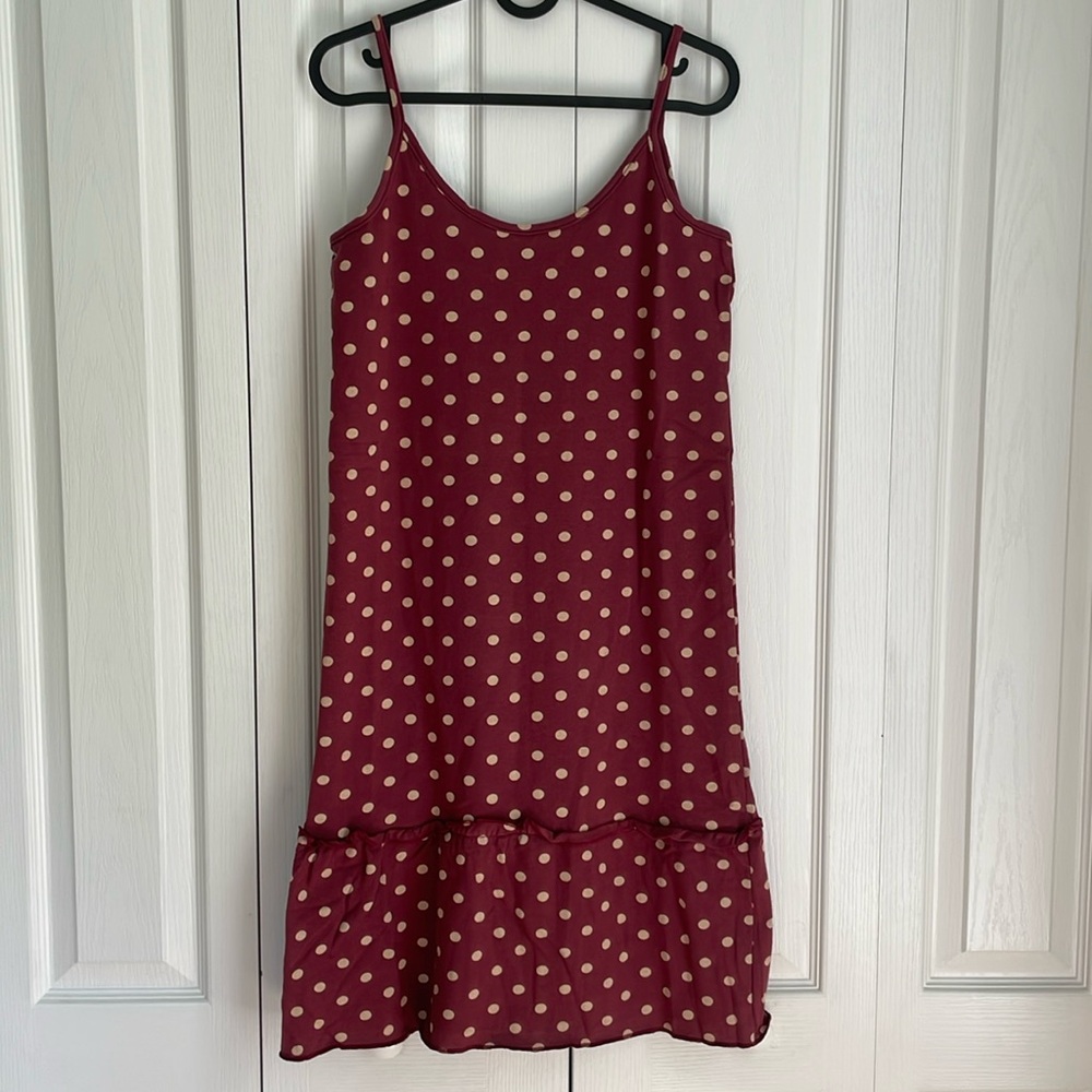 Newport News Easy Style Polka Dot Sleeveless Dress  Size Small